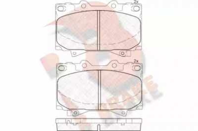 R BRAKE rb1723 -  Комплект тормозных колодок, дисковый тормоз